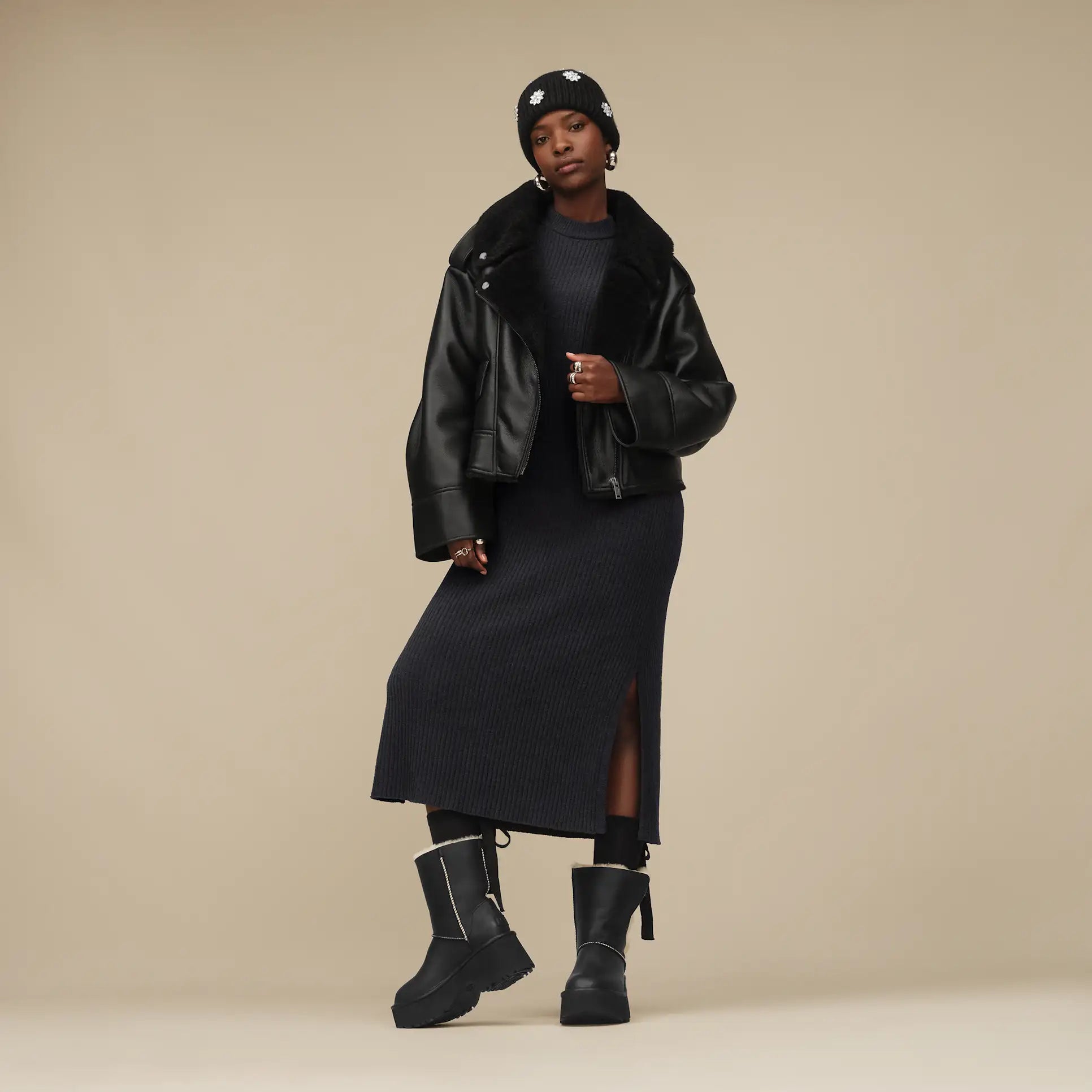 Femme Veste de moto Finnian LuxeFluff